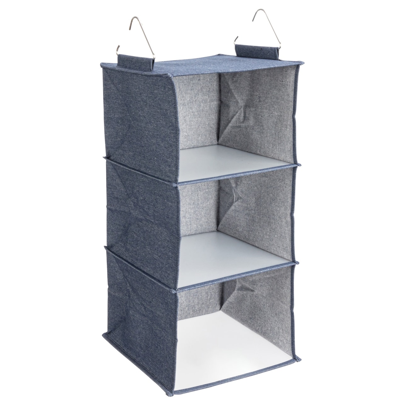 Household Essentials Denim 24" Cotton Blend 3 Shelf Closet Organizer